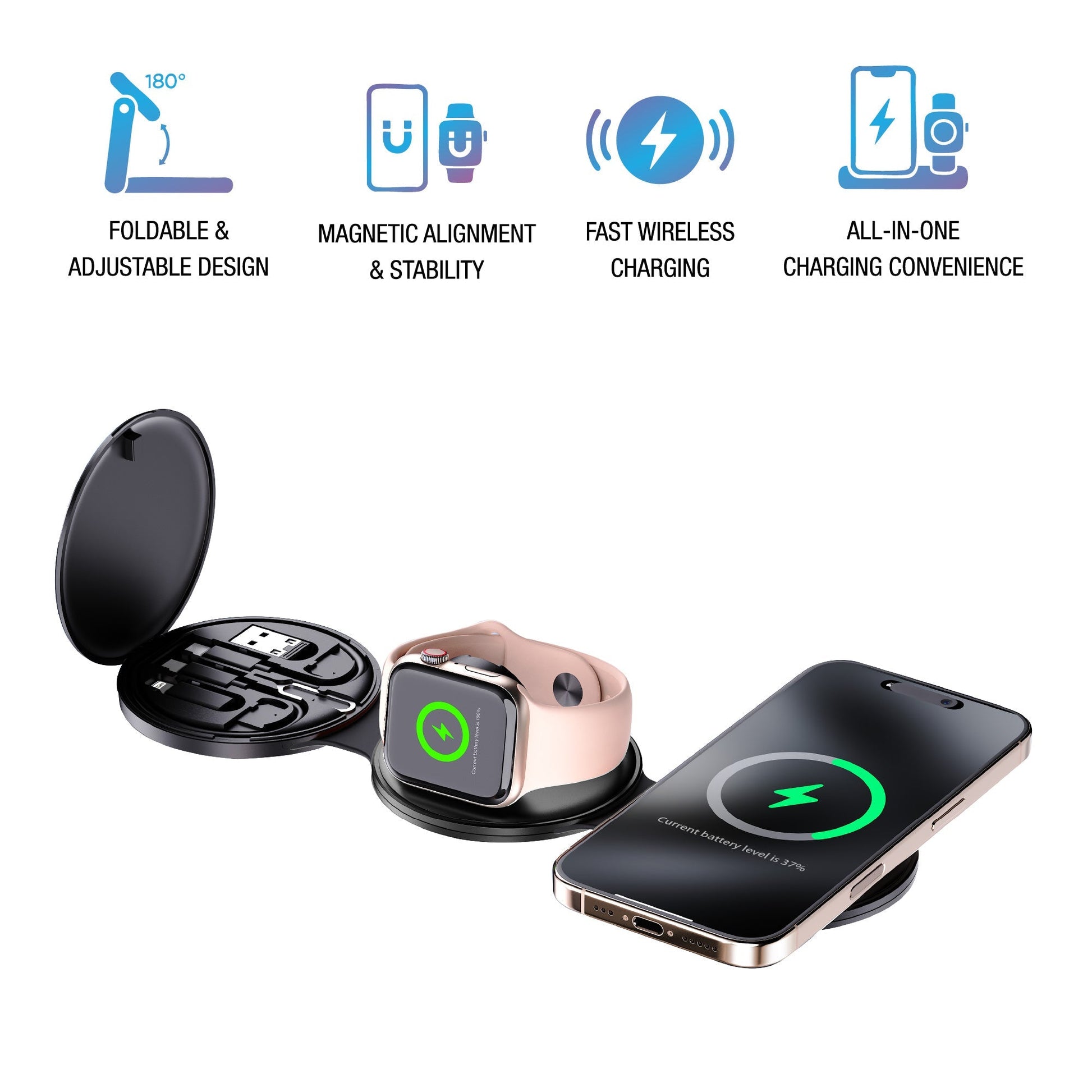 Complete Wireless Charging & Comfort Bundle for Your Desk product image